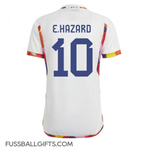 Belgien Eden Hazard #10 Fußballbekleidung Auswärtstrikot WM 2022 Kurzarm
